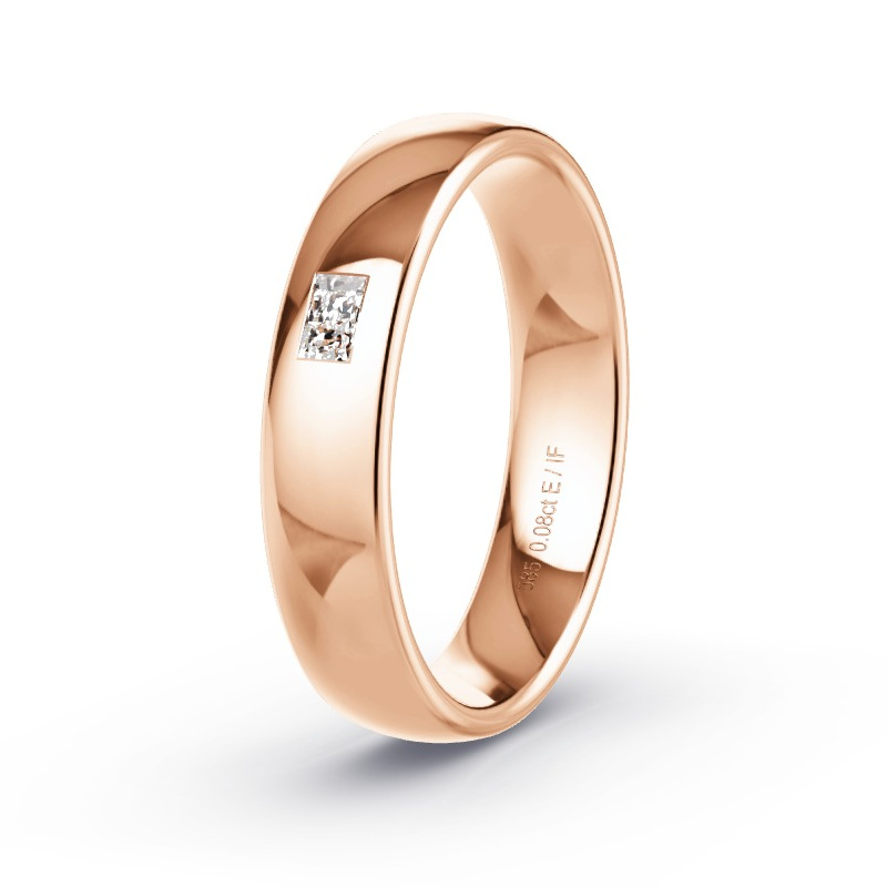 Wedding Ring Rose Gold - 0.08ct Diamonds - Model N°2178 Wedding Ring Rose Gold - 0.08ct Diamonds - Model N°2178