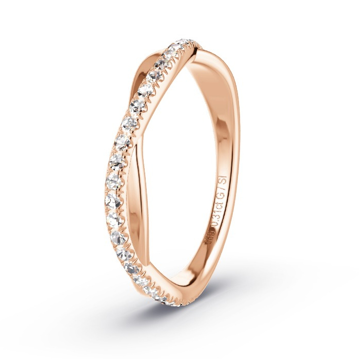 Women's Wedding Ring Rose Gold - 0.31ct Diamonds - Model N°4116