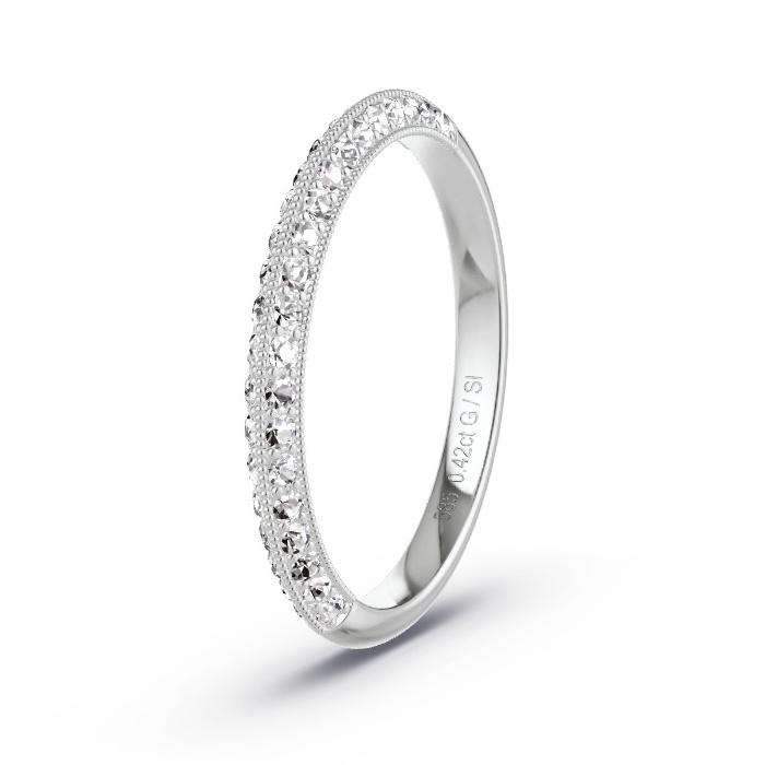 Women's Wedding Ring White Gold - 0.42ct Diamonds - Model N°4121