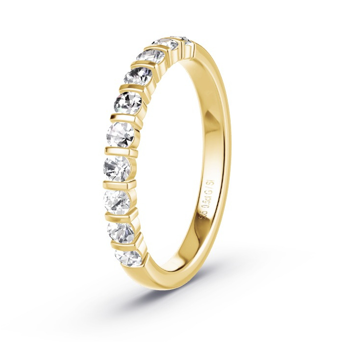 Women's Wedding Ring Yellow Gold - 0.50ct Diamonds - Model N°4136