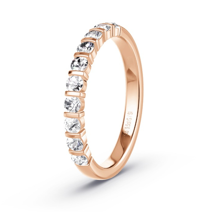 Women's Wedding Ring Rose Gold - 0.50ct Diamonds - Model N°4136