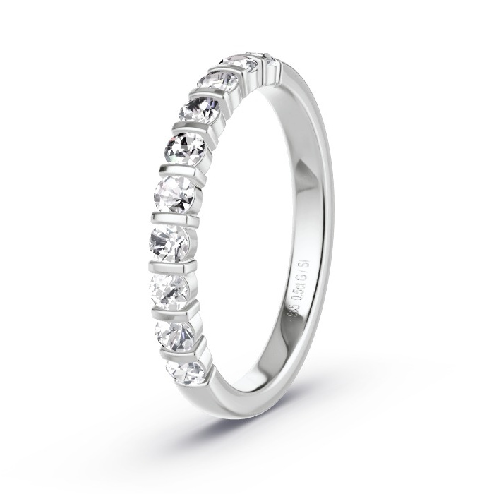 Women's Wedding Ring White Gold - 0.50ct Diamonds - Model N°4136