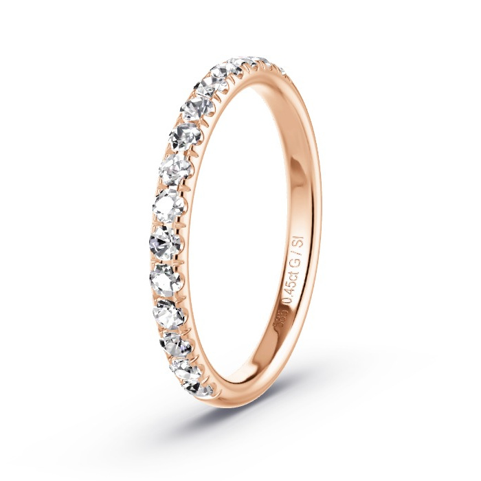 Women's Wedding Ring Rose Gold - 0.45ct Diamonds - Model N°4138