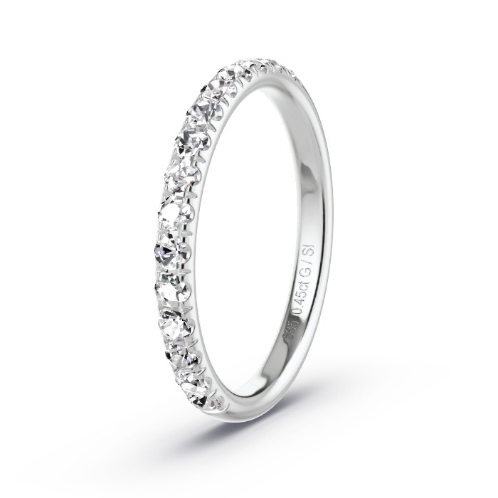 Women's Wedding Ring White Gold - 0.45ct Diamonds - Model N°4138