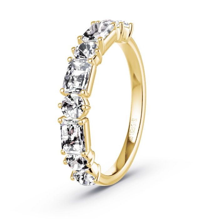 Women's Wedding Ring Yellow Gold - 1.62ct Diamonds - Model N°4148
