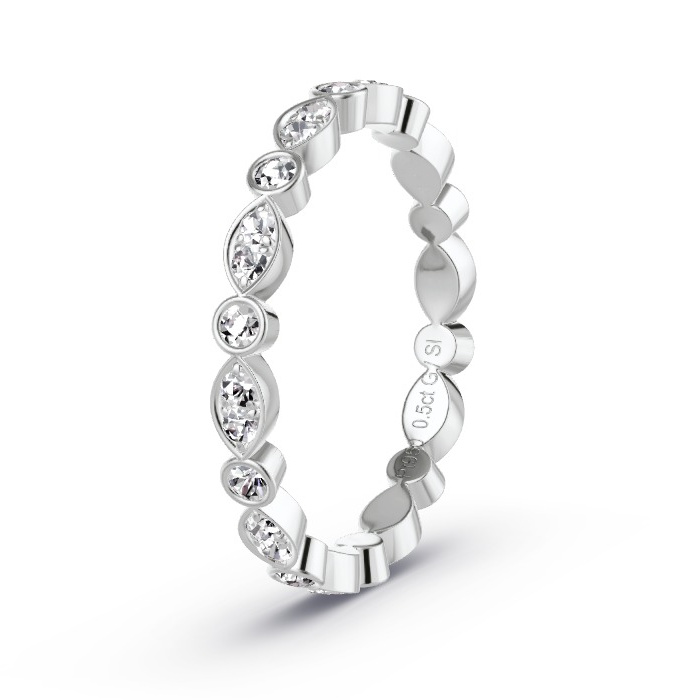 Women's Wedding Ring Platinum - 0.50ct Diamonds - Model N°4155