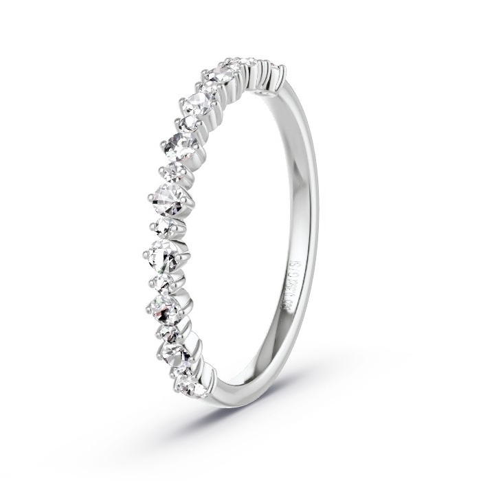Women's Wedding Ring White Gold - 0.39ct Diamonds - Model N°4156