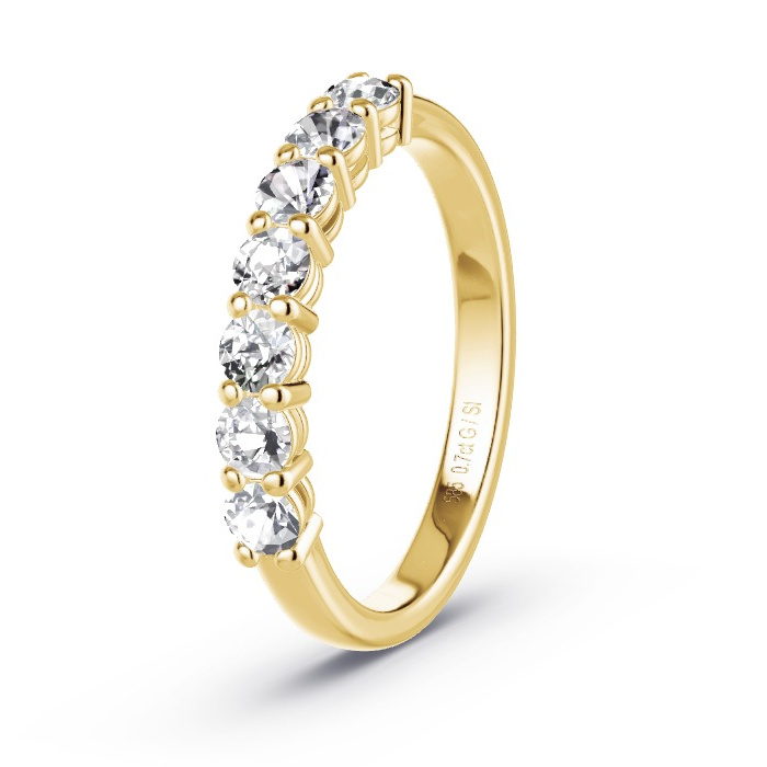 Women's Wedding Ring Yellow Gold - 0.70ct Diamonds - Model N°4160