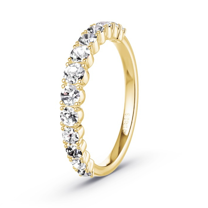 Women's Wedding Ring Yellow Gold - 0.74ct Diamonds - Model N°4165