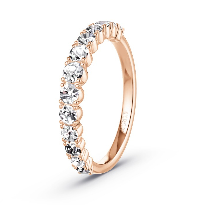 Women's Wedding Ring Rose Gold - 0.74ct Diamonds - Model N°4165