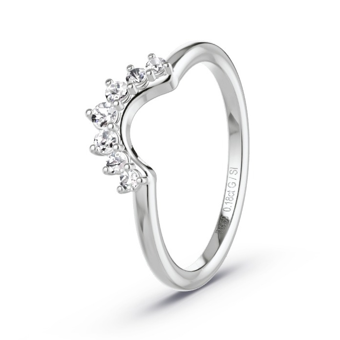 Women's Wedding Ring Platinum - 0.18ct Diamonds - Model N°4166