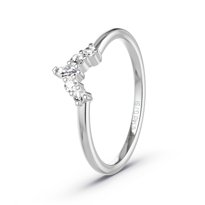 Women's Wedding Ring Platinum - 0.14ct Diamonds - Model N°4167