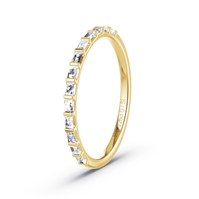 Women's Wedding Ring Yellow Gold - 0.26ct Diamonds - Model N°4171