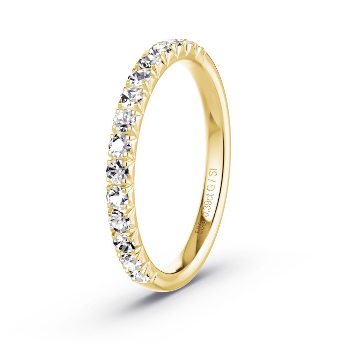 Women's Wedding Ring Yellow Gold - 0.45ct Diamonds - Model N°4180