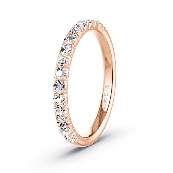 Women's Wedding Ring Rose Gold - 0.45ct Diamonds - Model N°4180