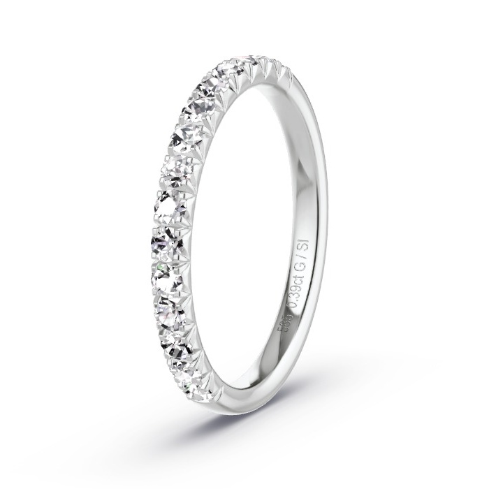 Women's Wedding Ring White Gold - 0.45ct Diamonds - Model N°4180