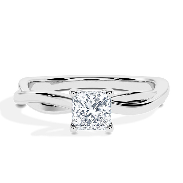 Engagement Ring White Gold - 0.30ct Princess - Model N°3016, Solitaire