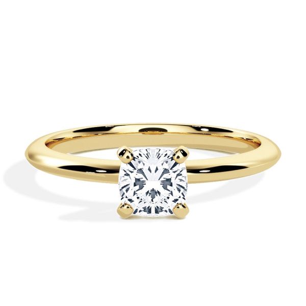 Engagement Ring Yellow Gold - 0.50ct Cushion - Model N°3021, Solitaire