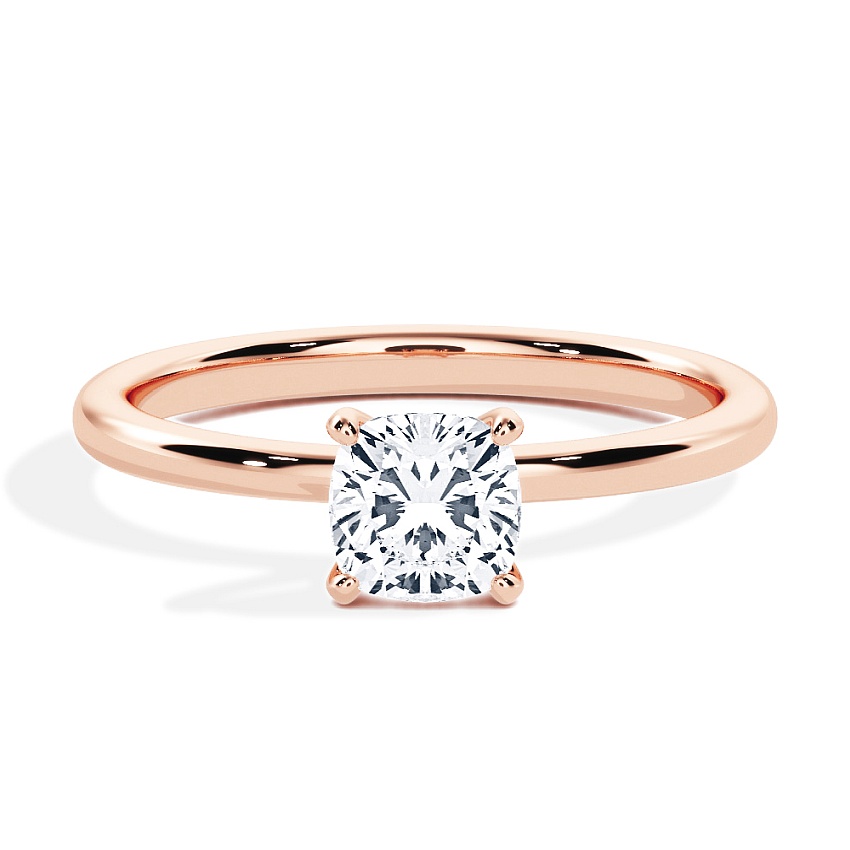 Engagement Ring Rose Gold - 0.50ct Cushion - Model N°3013, Solitaire Engagement Ring Rose Gold - 0.50ct Cushion - Model N°3013, Solitaire