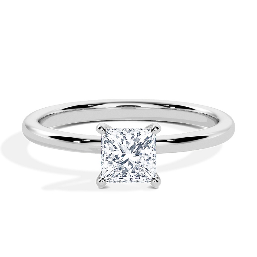 Engagement Ring Platinum - 0.25ct Princess - Model N°3013, Solitaire Engagement Ring Platinum - 0.25ct Princess - Model N°3013, Solitaire