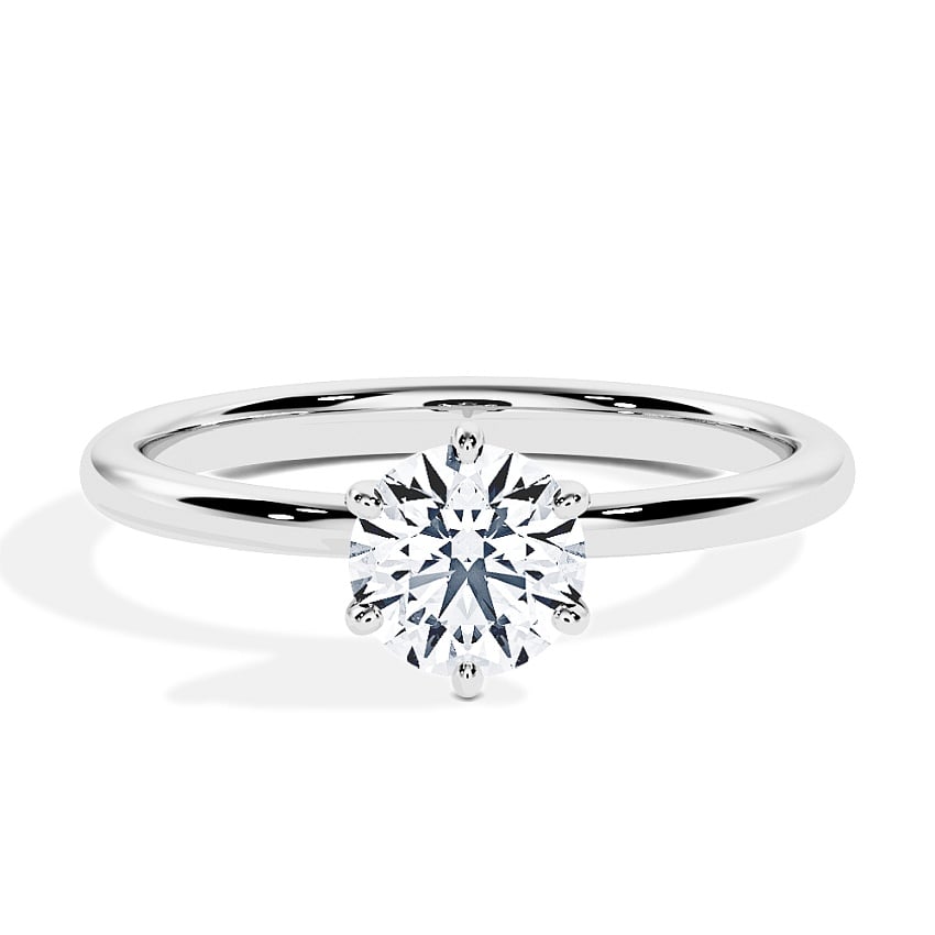 Engagement Ring White Gold - 0.50ct Diamonds - Model N°3014 Brilliant, Solitaire