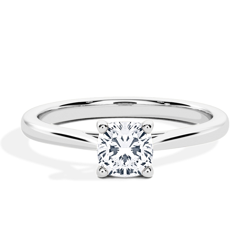 Engagement Ring White Gold - 0.50ct Cushion - Model N°3015, Solitaire Engagement Ring White Gold - 0.50ct Cushion - Model N°3015, Solitaire