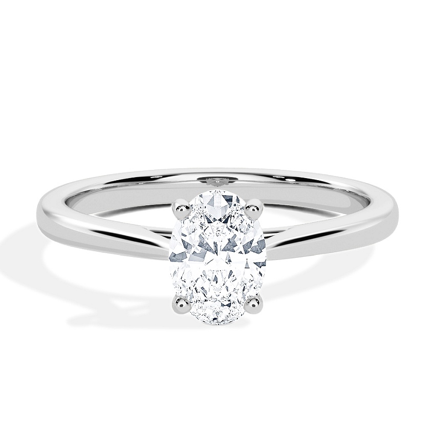 Engagement Ring Platinum - 0.30ct Oval - Model N°3015, Solitaire Engagement Ring Platinum - 0.30ct Oval - Model N°3015, Solitaire