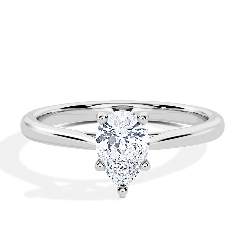 Engagement Ring Platinum - 0.30ct Pear - Model N°3015, Solitaire Engagement Ring Platinum - 0.30ct Pear - Model N°3015, Solitaire