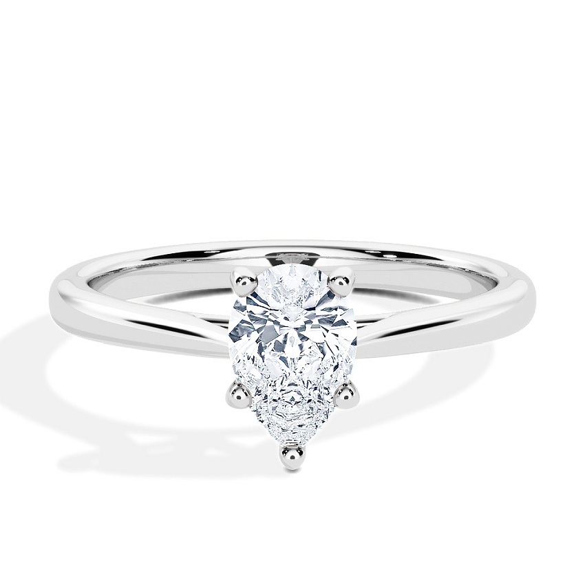 Engagement Ring White Gold - 0.30ct Pear - Model N°3015, Solitaire Engagement Ring White Gold - 0.30ct Pear - Model N°3015, Solitaire