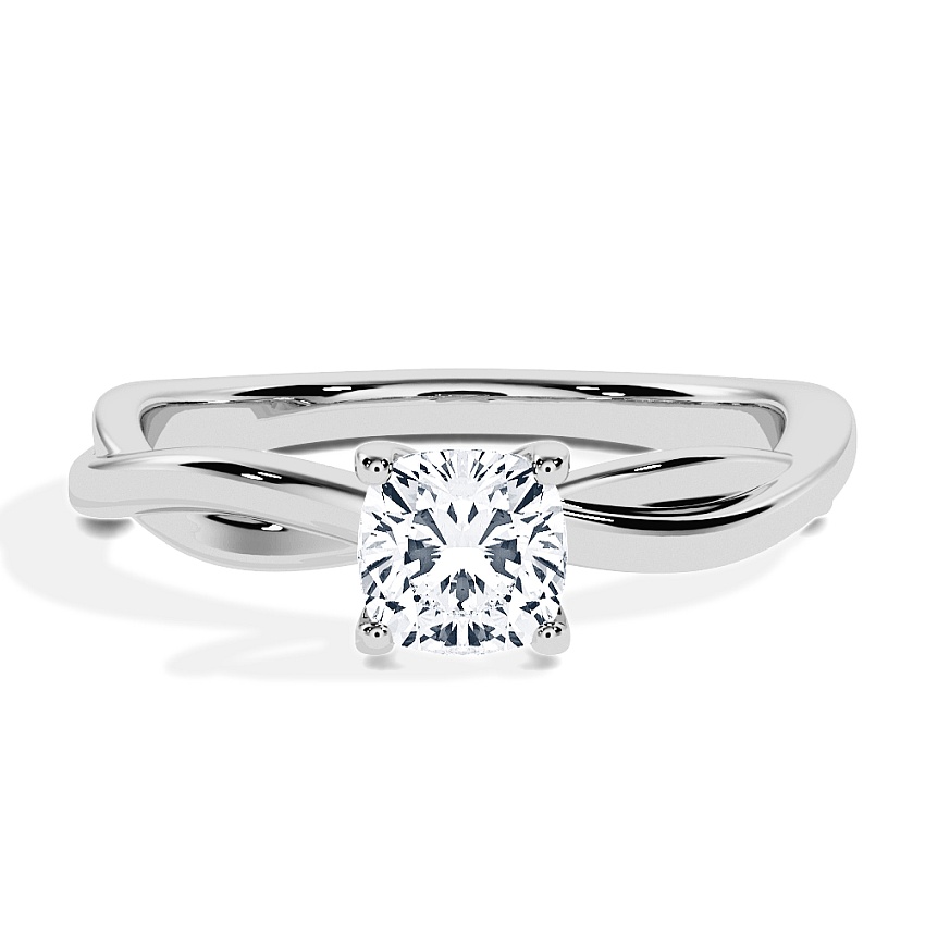 Engagement Ring Platinum - 0.50ct Cushion - Model N°3016, Solitaire Engagement Ring Platinum - 0.50ct Cushion - Model N°3016, Solitaire