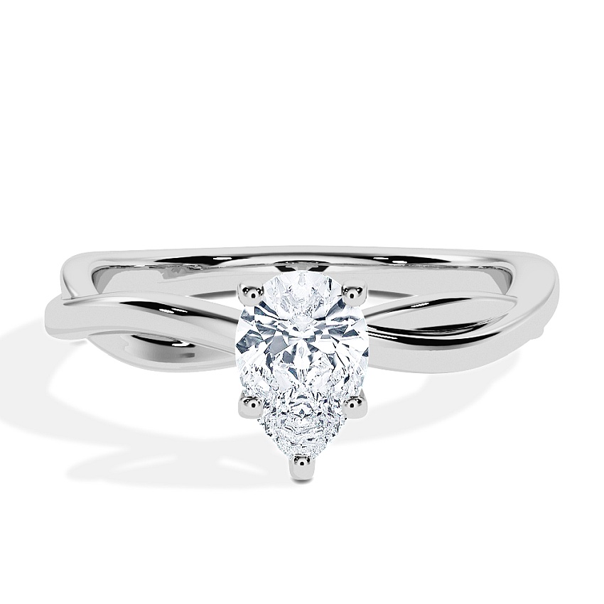 Engagement Ring Platinum - 0.30ct Pear - Model N°3016, Solitaire