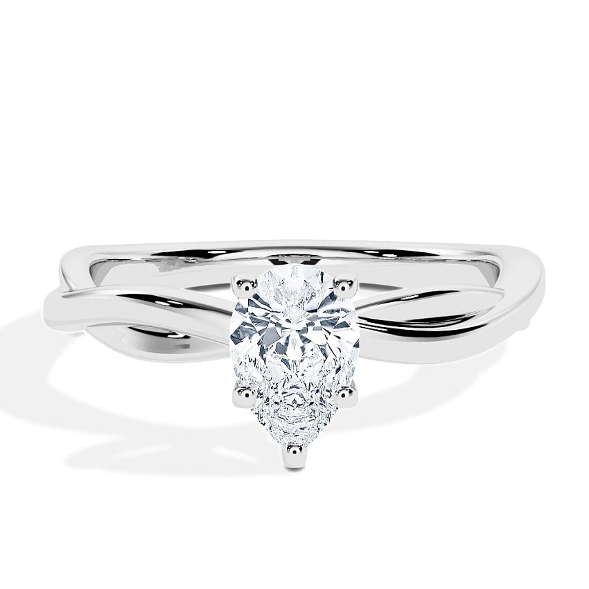 Engagement Ring White Gold - 0.50ct Diamonds - Model N°3016 Pear, Solitaire Engagement Ring White Gold - 0.50ct Diamonds - Model N°3016 Pear, Solitaire