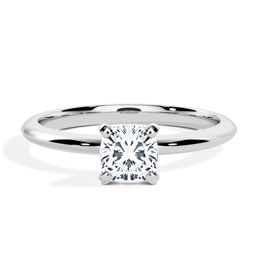 Engagement Ring Platinum - 0.50ct Cushion - Model N°3021, Solitaire Engagement Ring Platinum - 0.50ct Cushion - Model N°3021, Solitaire