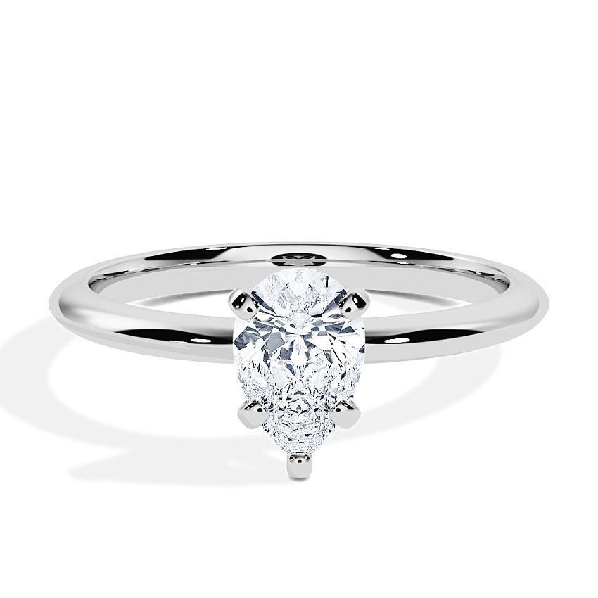 Engagement Ring Platinum - 0.30ct Pear - Model N°3021, Solitaire Engagement Ring Platinum - 0.30ct Pear - Model N°3021, Solitaire