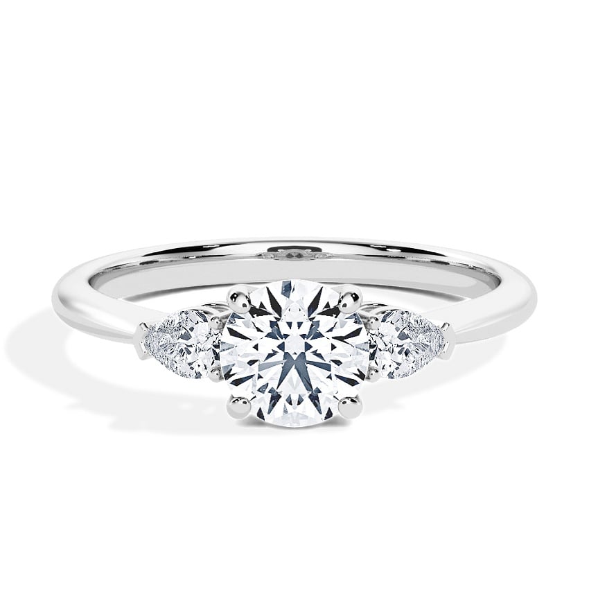 Engagement Ring White Gold - 0.74ct Diamonds - Model N°3304 Brilliant, 3-Stone Engagement Ring White Gold - 0.74ct Diamonds - Model N°3304 Brilliant, 3-Stone
